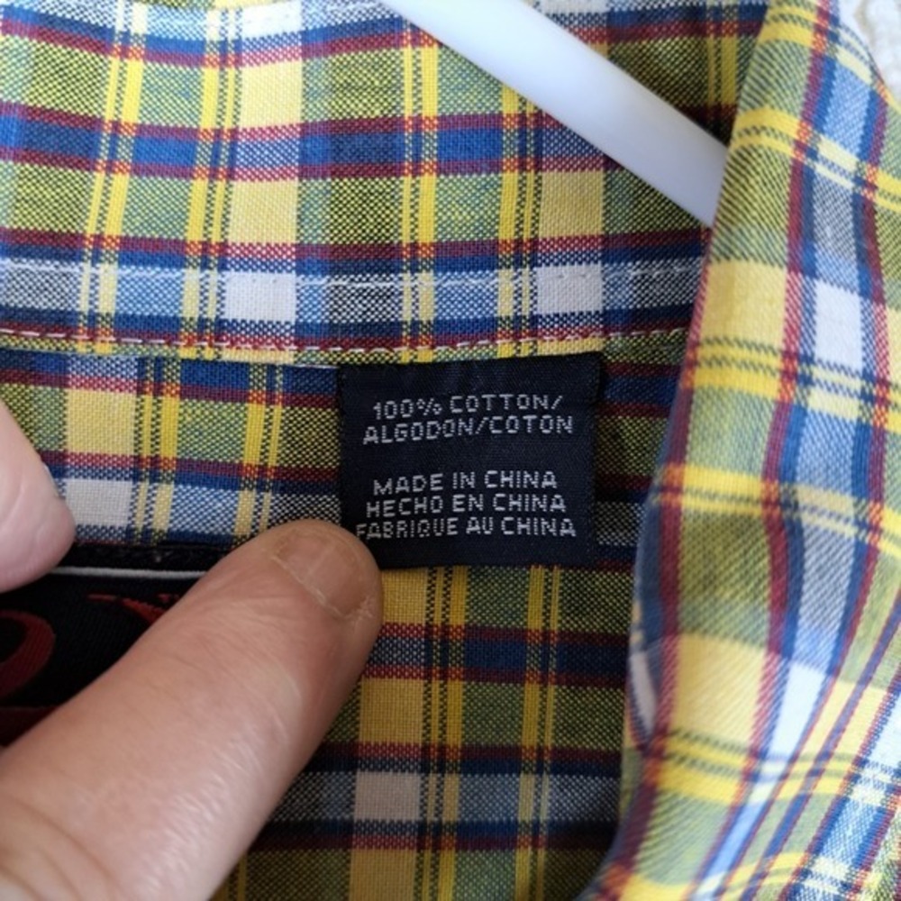 Roper Western Button Up Shirt Mens Size XL Colorful Plaid Rugged - Picture 5 of 8